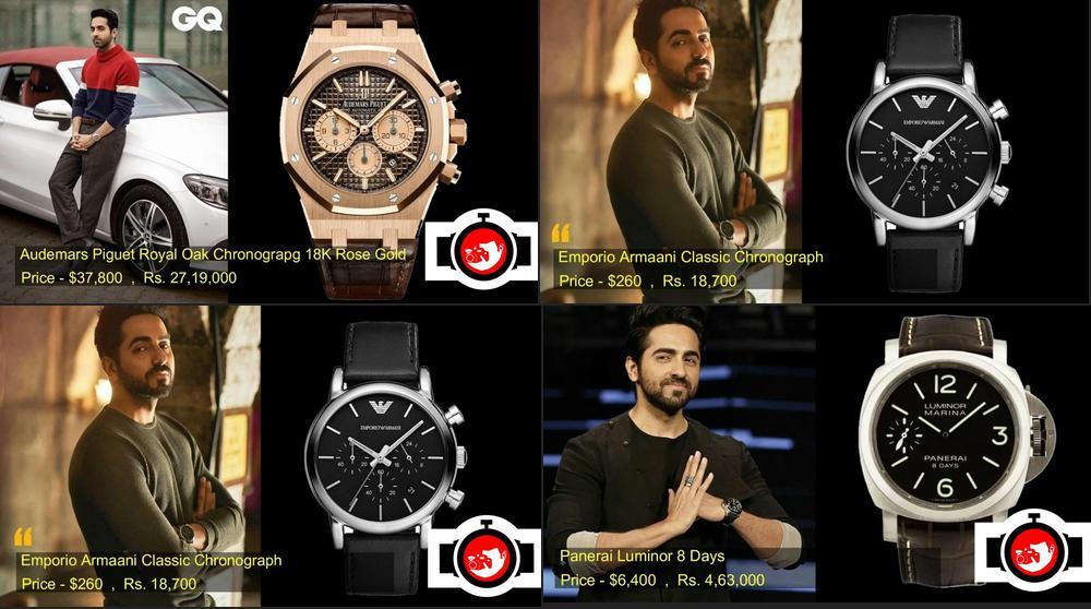 Ayushmann Khurrana's Impressive Watch Collection Featuring Audemars Piguet, Emporio Armani, and Panerai